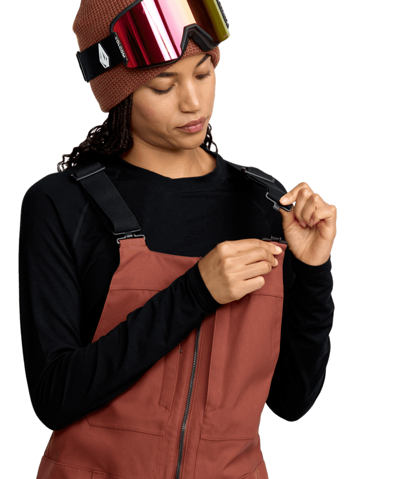 VOLCOM Women's Swift Bib Overall Snow Pants Henna 2026 Women's Snow Bib Pants Volcom 