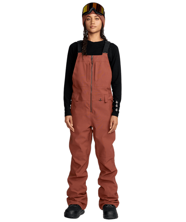 VOLCOM Women's Swift Bib Overall Snow Pants Henna 2026 Women's Snow Bib Pants Volcom 
