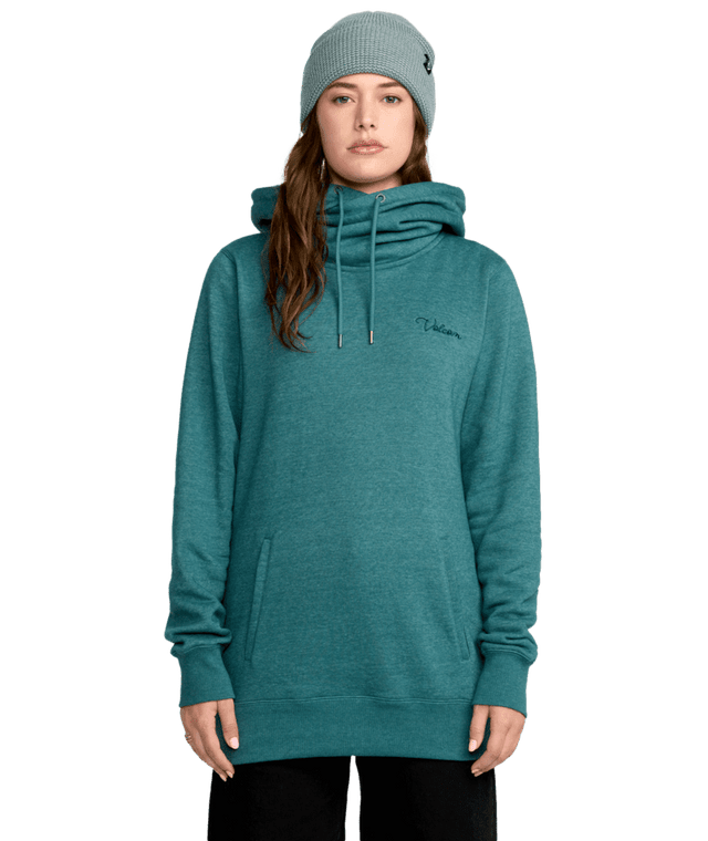VOLCOM Women's Tower Fleece Pullover Hoodie Atlantic Deep Women's Pullover Hoodies Volcom 