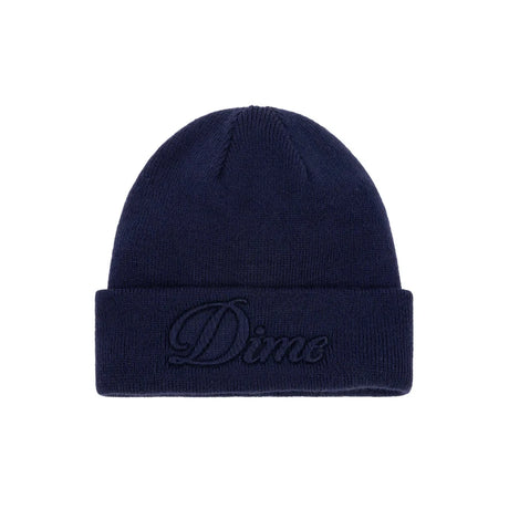 DIME Cursive Fold Beanie Navy Men's Beanies Dime MTL 