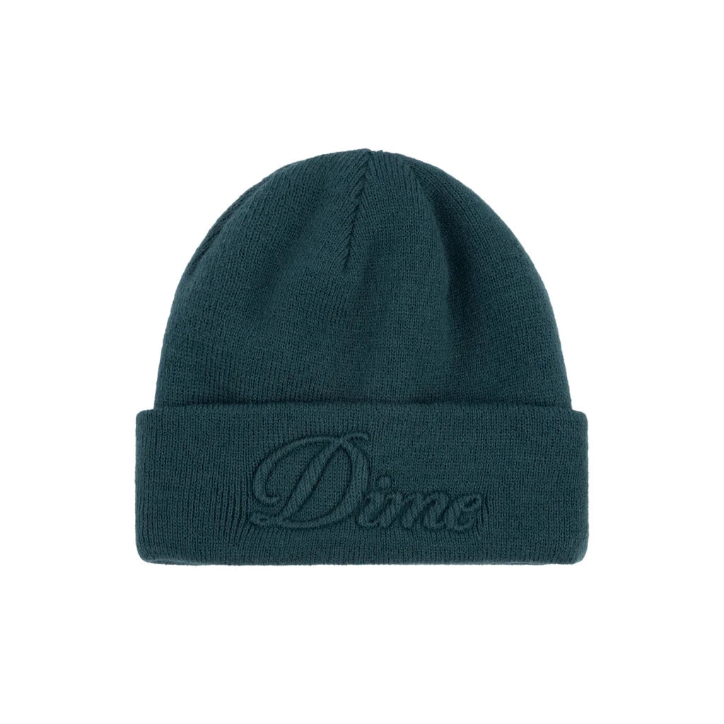 DIME Cursive Fold Beanie Teal Men's Beanies Dime MTL 