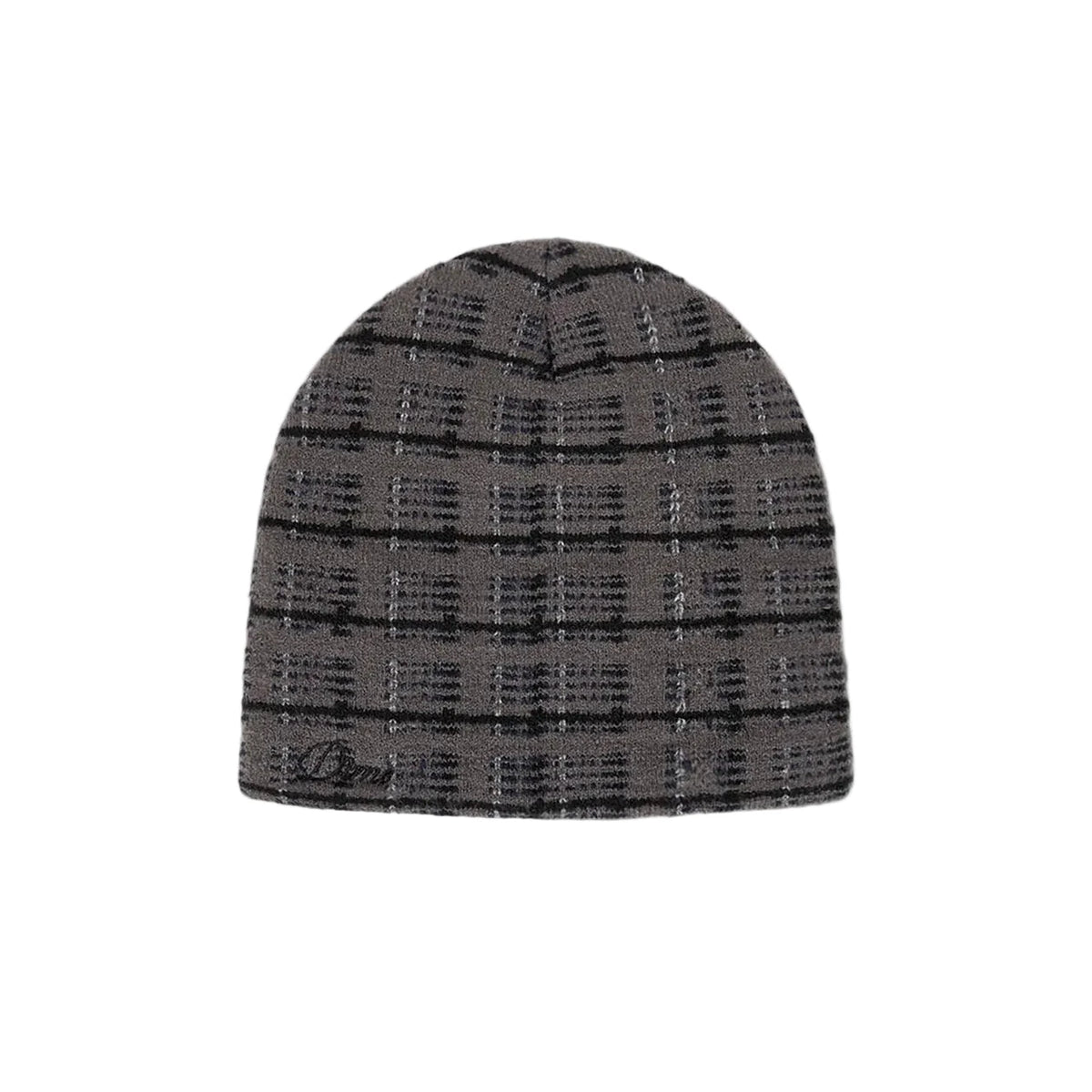 DIME Super Plaid Skully Beanie Charcoal Multi Men's Beanies Dime MTL 
