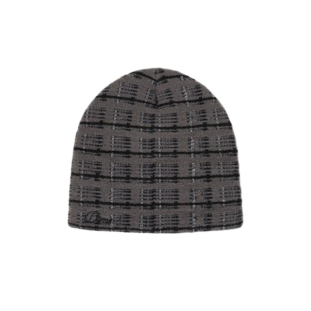 DIME Super Plaid Skully Beanie Charcoal Multi Men's Beanies Dime MTL 