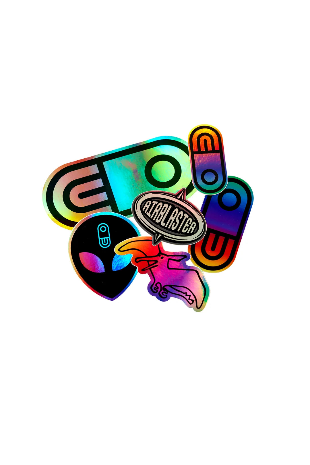 AIRBLASTER Holographic Sticker Pack Stickers Airblaster 