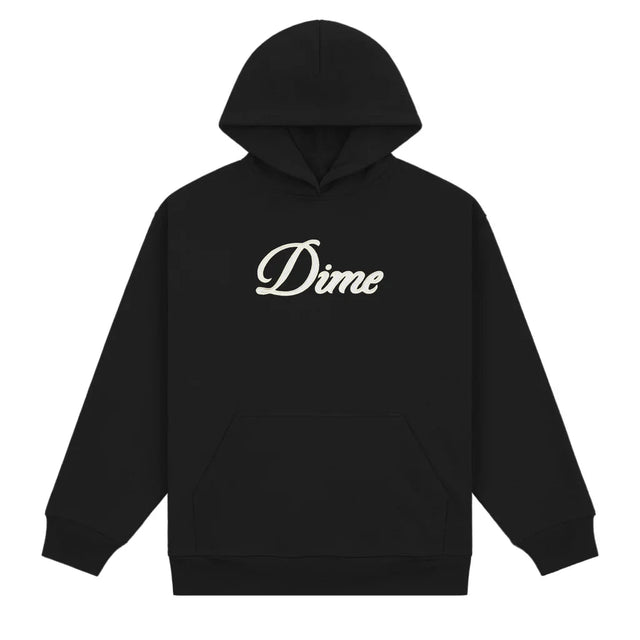DIME Cursive Pullover Hoodie Black Men's Pullover Hoodies Dime MTL 
