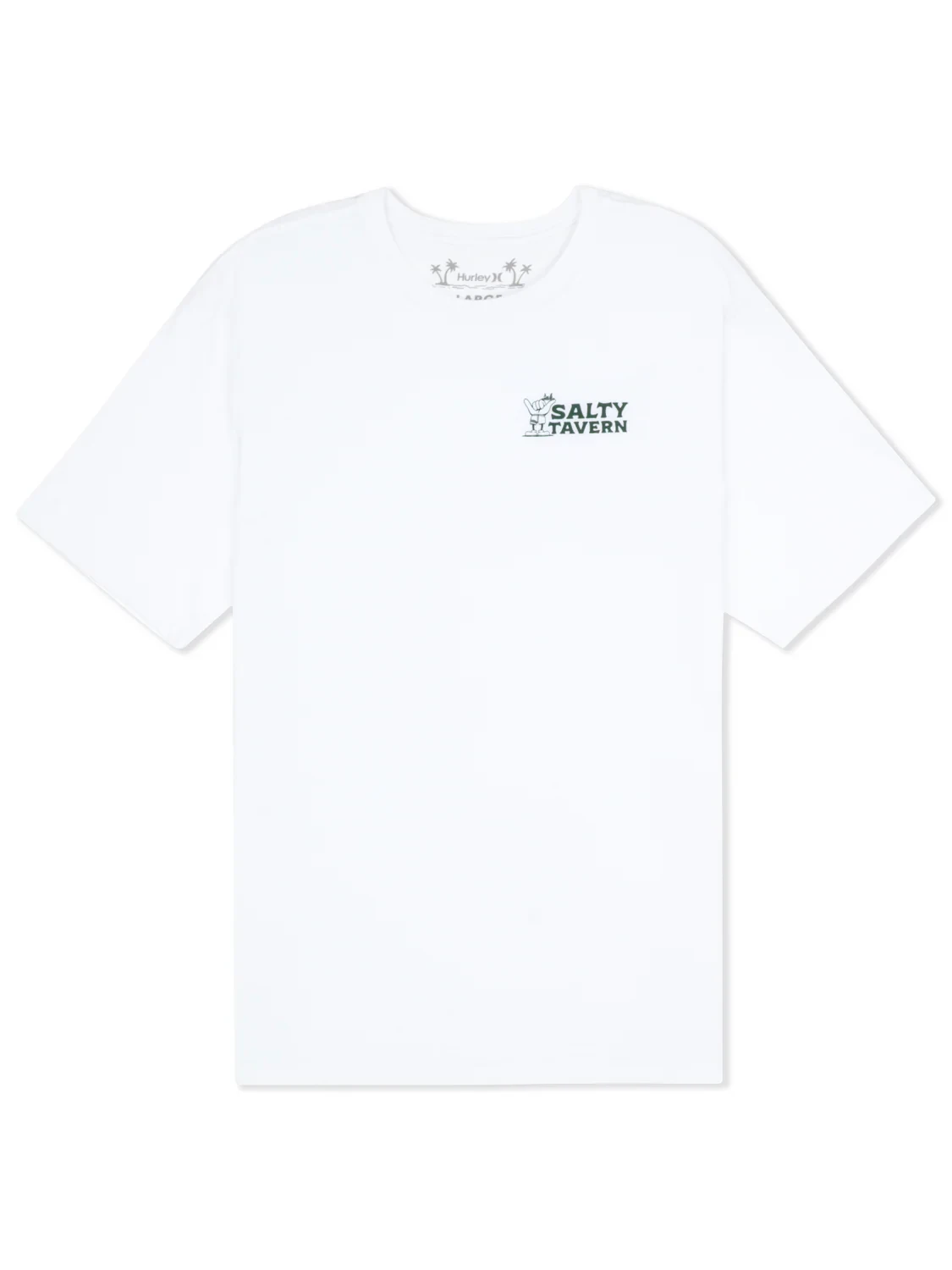 HURLEY Salty Tavern T-Shirt White Men's Short Sleeve T-Shirts Hurley 