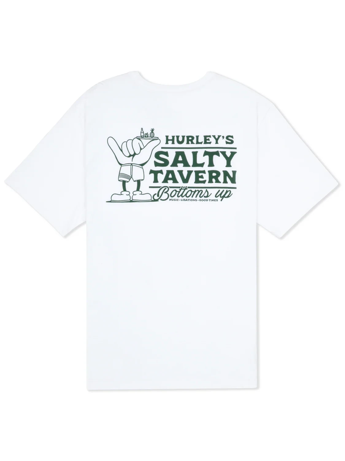 HURLEY Salty Tavern T-Shirt White Men's Short Sleeve T-Shirts Hurley 