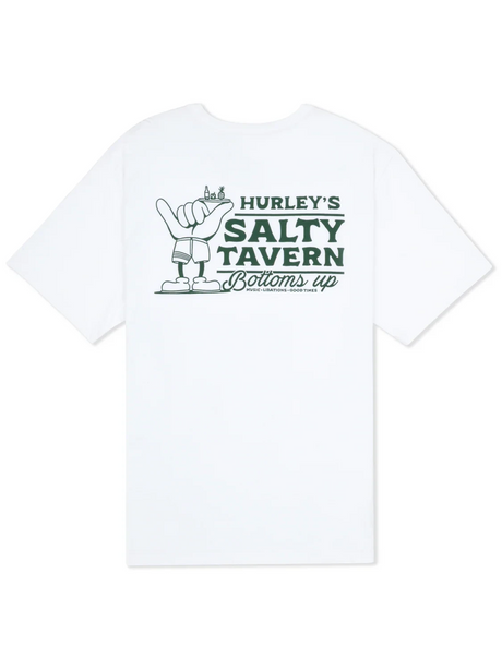HURLEY Salty Tavern T-Shirt White Men's Short Sleeve T-Shirts Hurley 