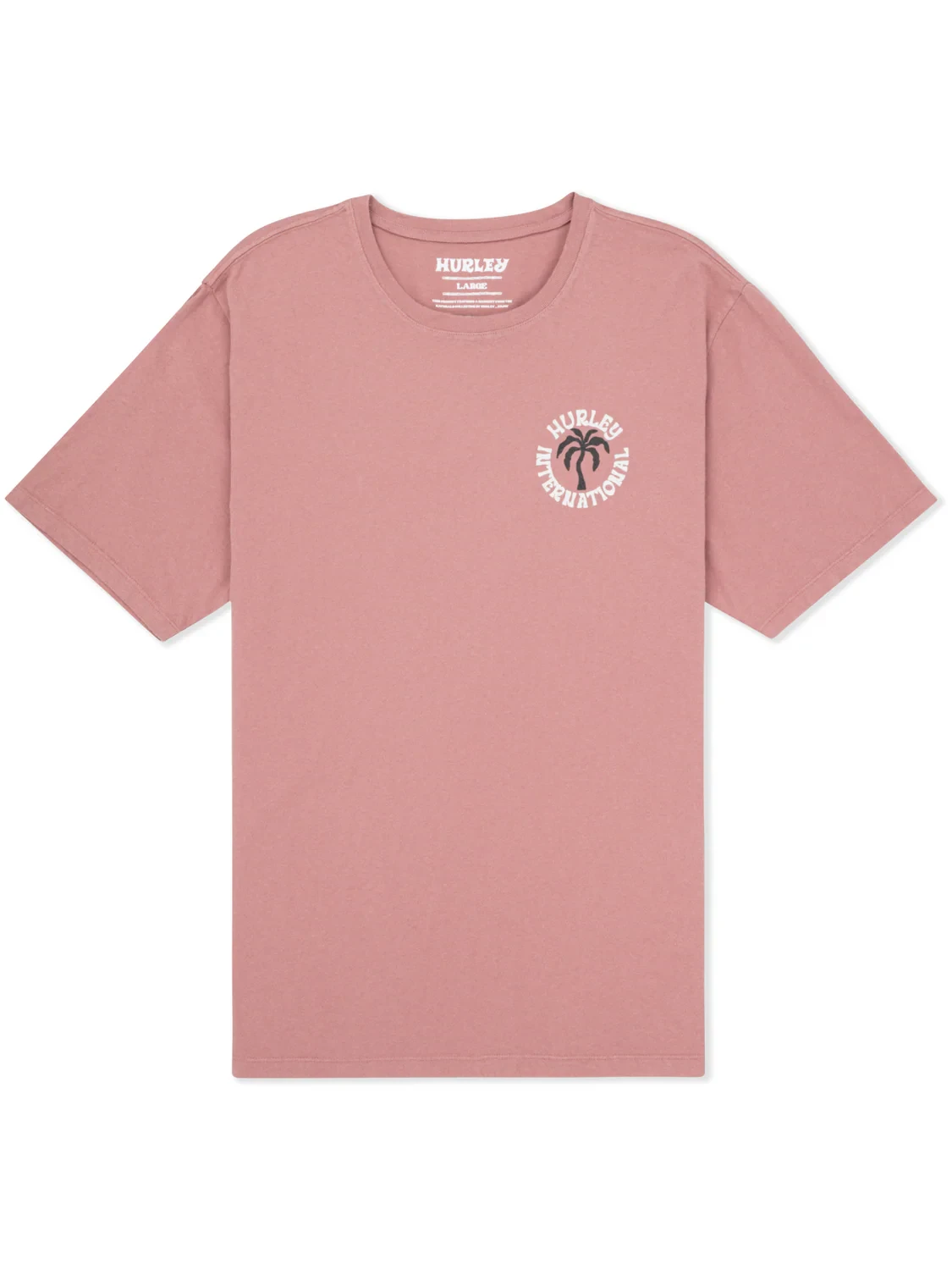 HURLEY Palm T-Shirt Phantom Rose Men's Short Sleeve T-Shirts Hurley 