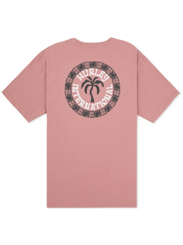 HURLEY Palm T-Shirt Phantom Rose Men's Short Sleeve T-Shirts Hurley 