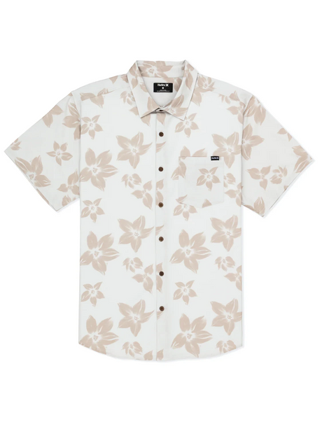 HURLEY Newport Stretch Short Sleeve Button Up Bone Men's Short Sleeve Button Up Shirts Hurley 