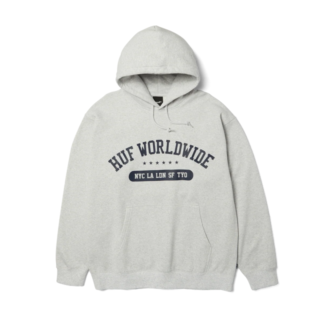 HUF U Pullover Hoodie Heather Gray Men's Pullover Hoodies Huf 