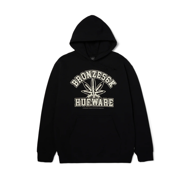 HUF X BRONZE Plantware Pullover Hoodie Black Men's Pullover Hoodies Huf 