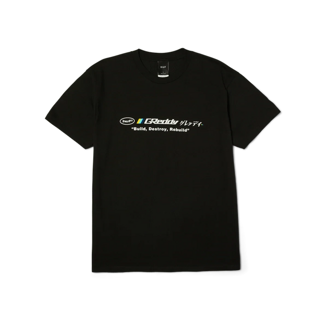 HUF X GReddy Motors T-Shirt Black Men's Short Sleeve T-Shirts Huf 