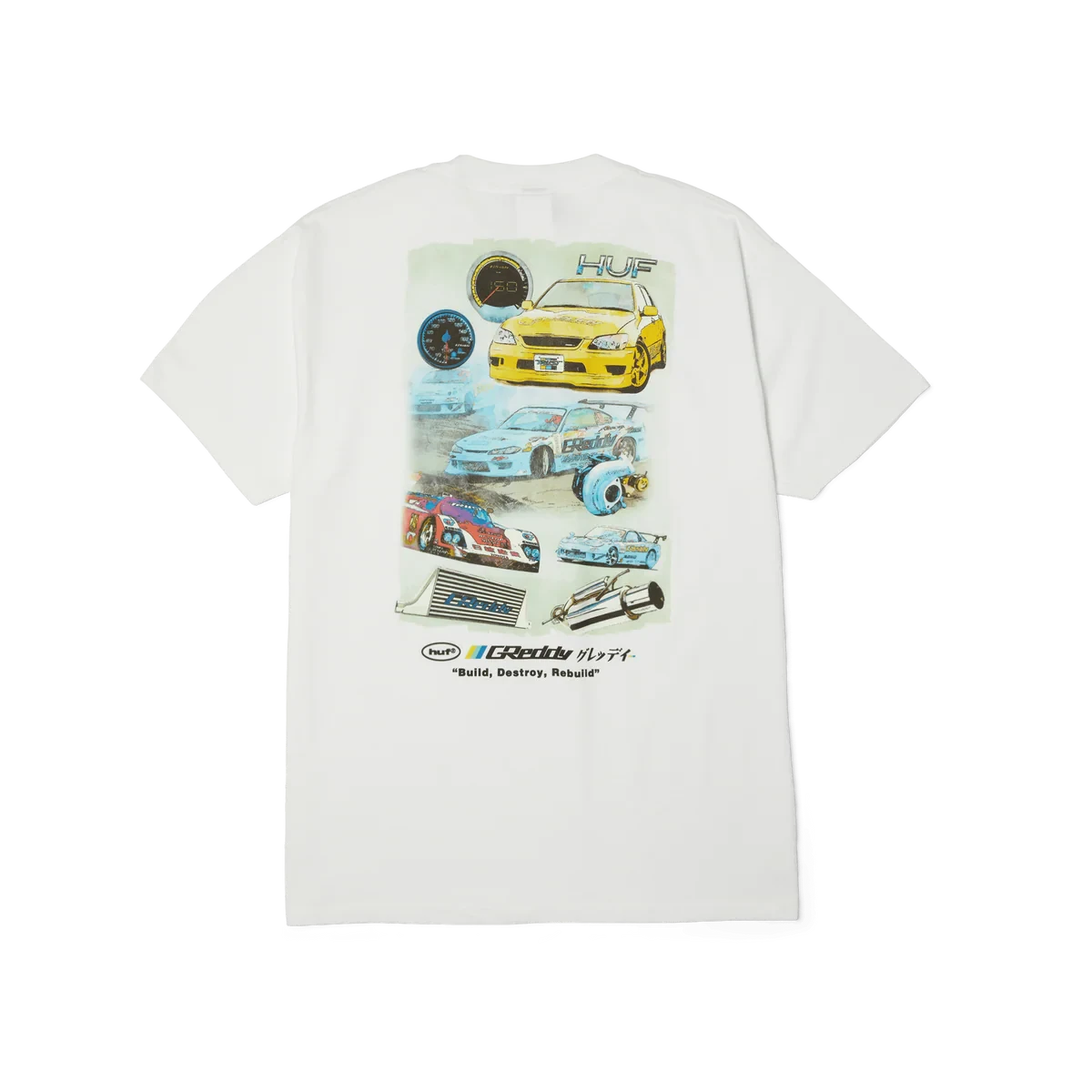 HUF X GReddy Parts T-Shirt White Men's Short Sleeve T-Shirts Huf 