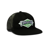 HUF x Thrasher Logo Twill Trucker Hat Black Men's Hats Huf 