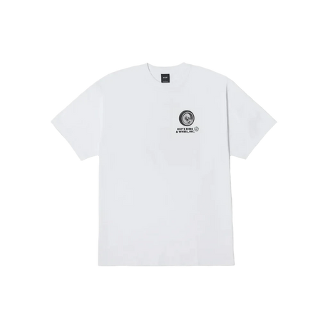 HUF Rim & Wheel Inc T-Shirt White Men's Short Sleeve T-Shirts Huf 