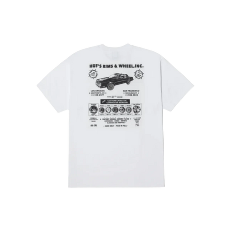 HUF Rim & Wheel Inc T-Shirt White Men's Short Sleeve T-Shirts Huf 