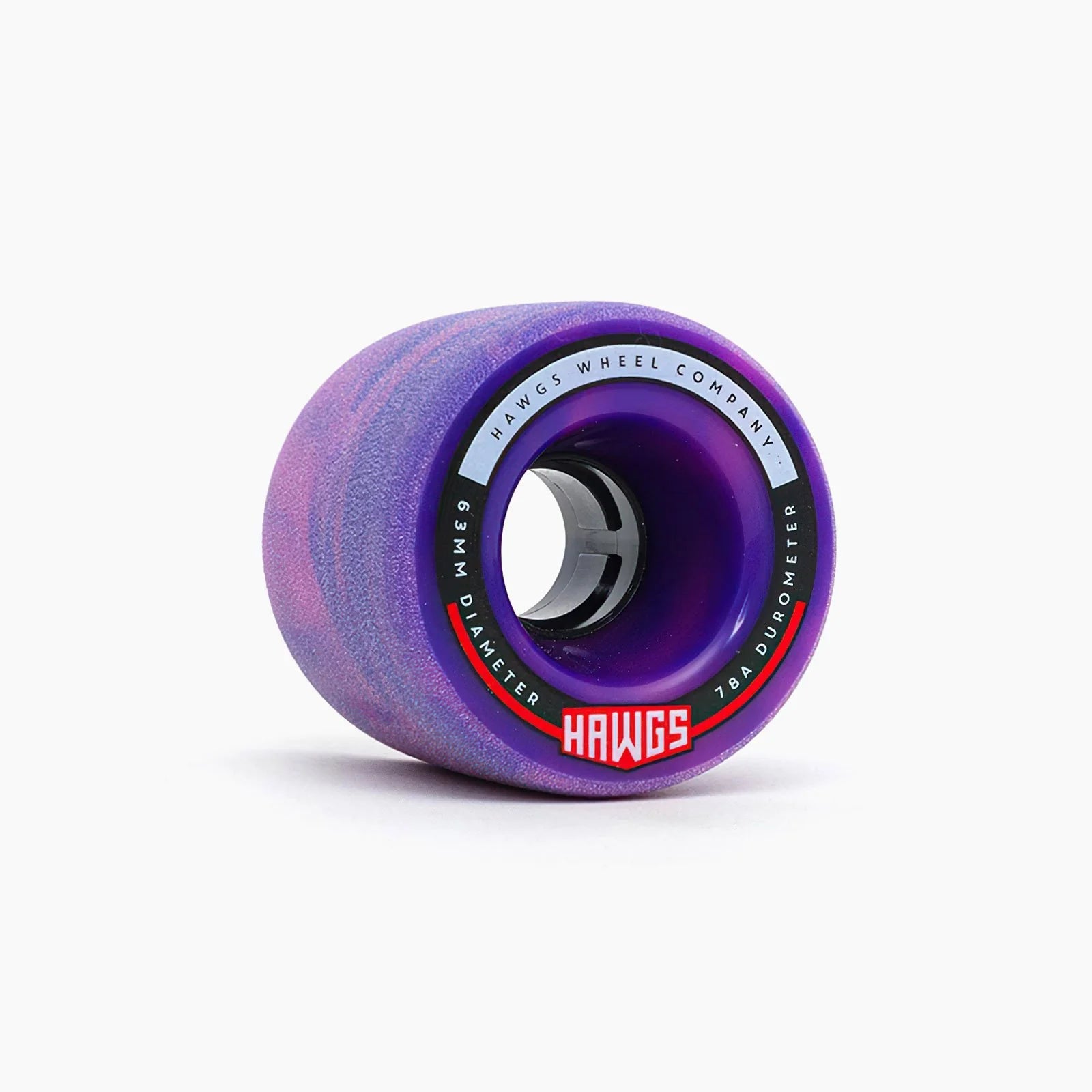 HAWGS 63mm 78a Fatty Hawgs Longboard Wheels Pink/Purple Swirl Longboard Wheels Landyachtz 
