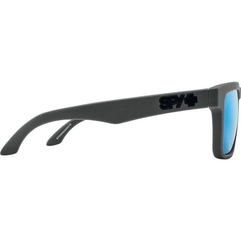 SPY Helm Soft Matte Dark Grey - Happy Grey Green Light Blue Spectra Mirror Polarized Sunglasses Sunglasses Spy 