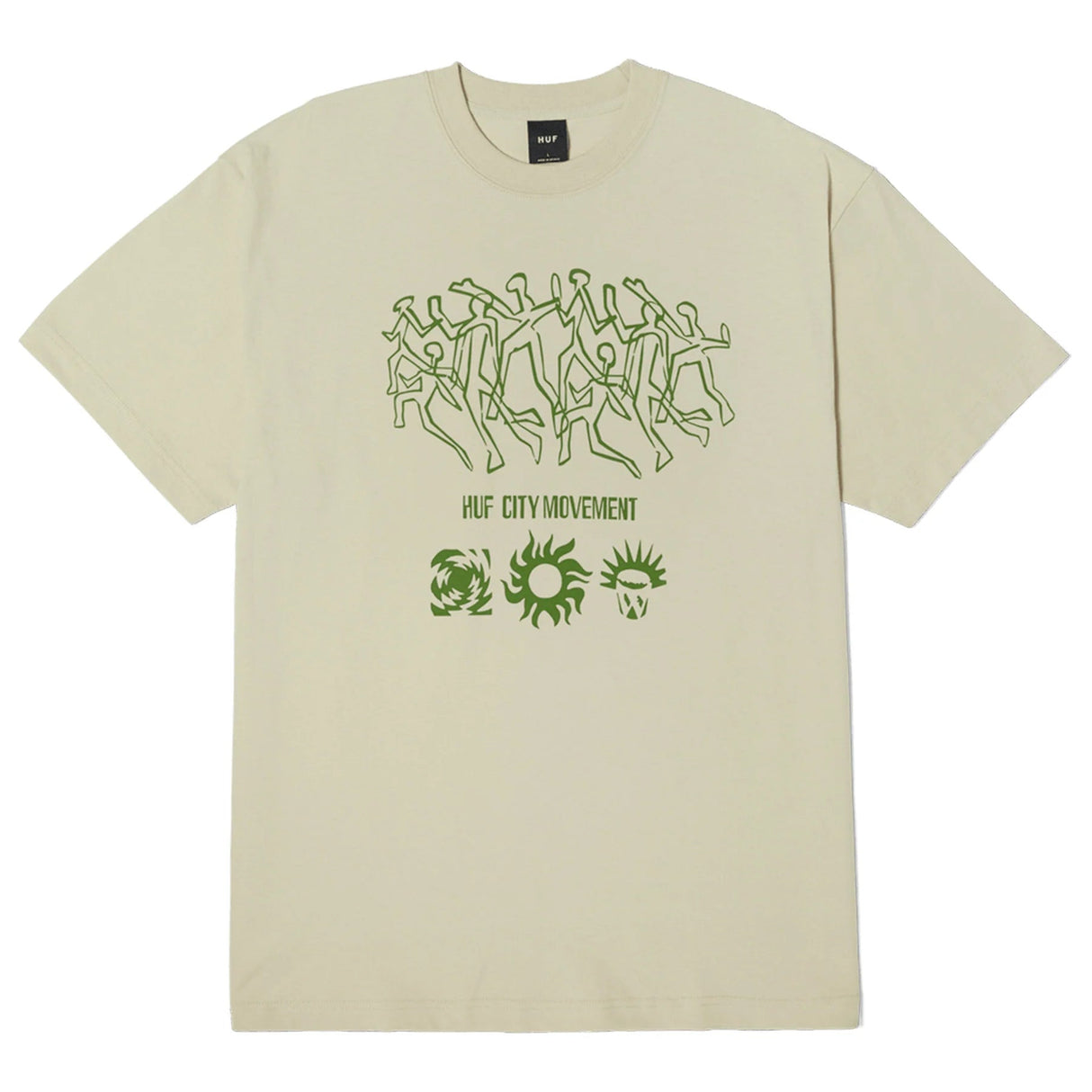 HUF Movement T-Shirt Stone Men's Short Sleeve T-Shirts Huf 