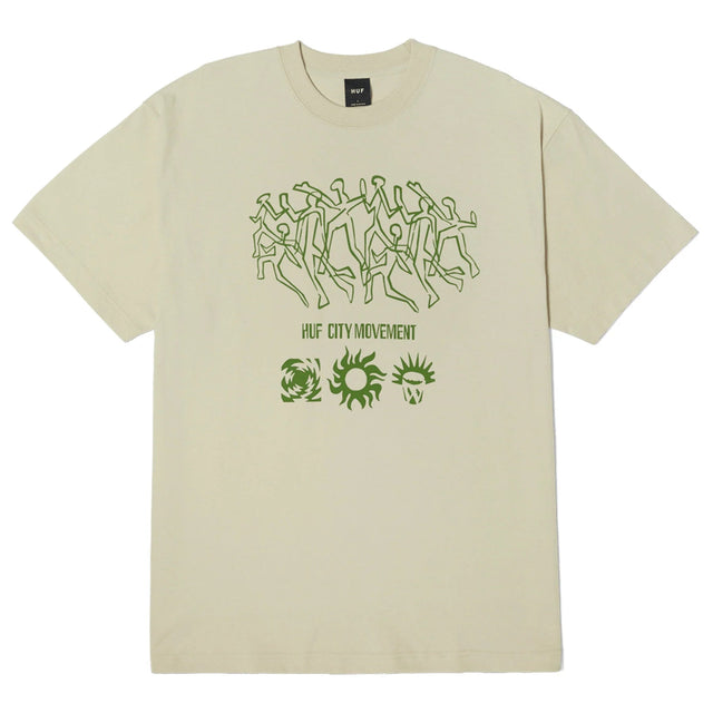 HUF Movement T-Shirt Stone Men's Short Sleeve T-Shirts Huf 