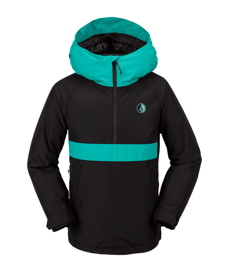 VOLCOM Kids Sluff Insulated Pullover Snowboard Jacket Black 2024 Youth Snow Jackets Volcom 