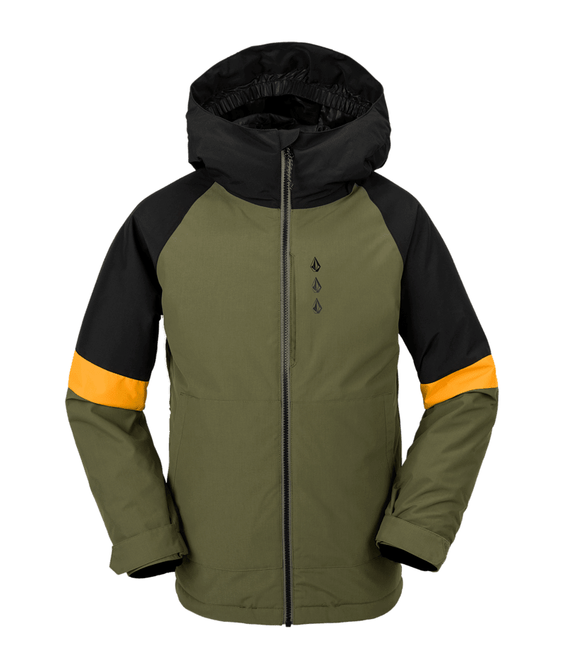 VOLCOM Kids Sawmill Insulated Snowboard Jacket Military 2024 Youth Snow Jackets Volcom 