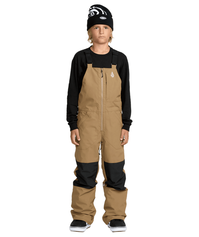 VOLCOM Youth Barkley Insulated Bib Snow Pants Bronze 20256 Youth Snow Pants Volcom 