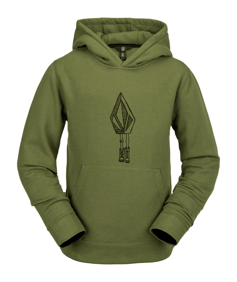 VOLCOM Kids Hotlapper Fleece Pullover Hoodie Military – Freeride