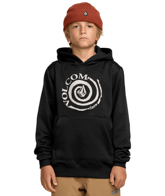 VOLCOM Youth Hydro Fleece Pullover Hoodie Black Boy's Pullover Hoodies Volcom 