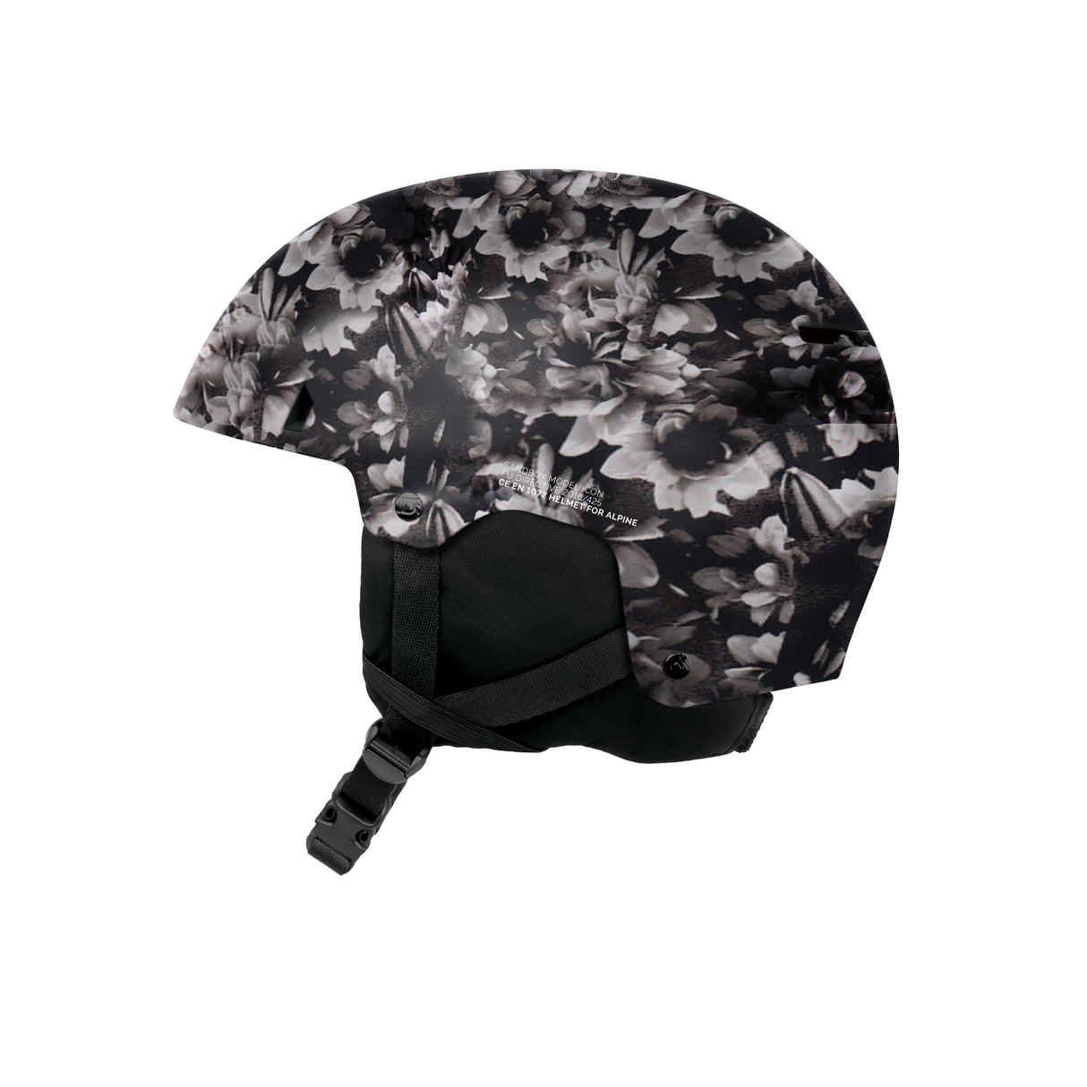 SANDBOX Icon Snow Helmet Black Floral Women's Snow Helmets Sandbox 
