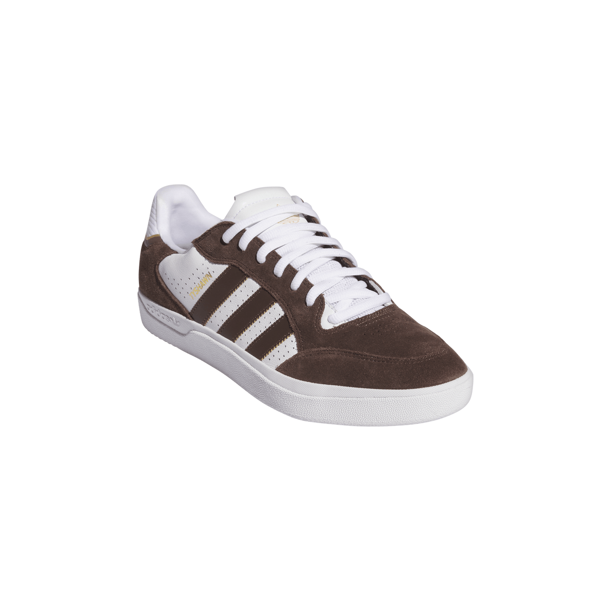 ADIDAS Tyshawn Low Shoes Brown/Cloud White/Gold Metallic Men's Skate Shoes Adidas 
