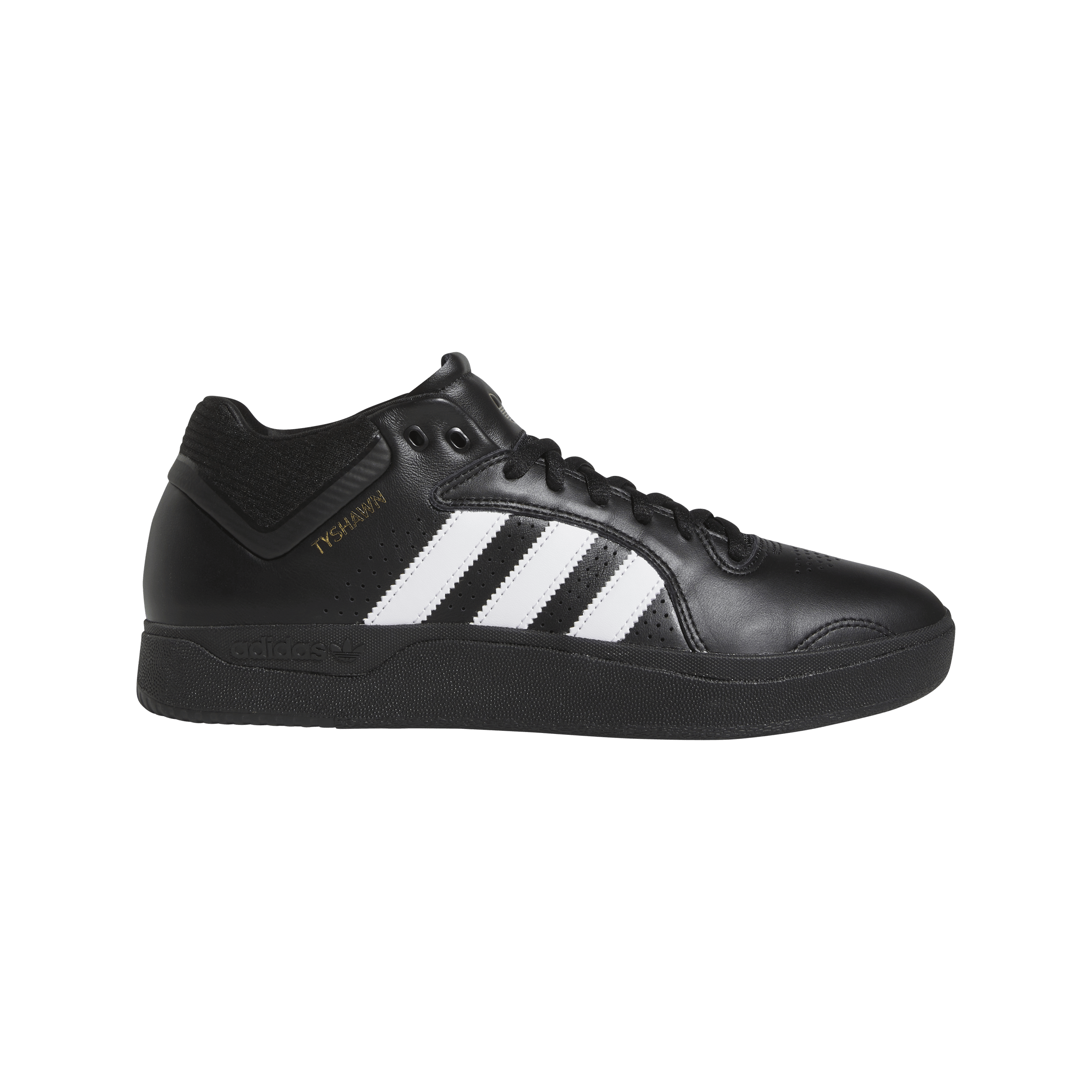 Adidas Tyshawn Shoes Core Black Cloud White Gold Metallic 11.5