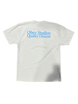 OBEY Studios Quality Dissent T-Shirt Cream Men's Short Sleeve T-Shirts Obey 