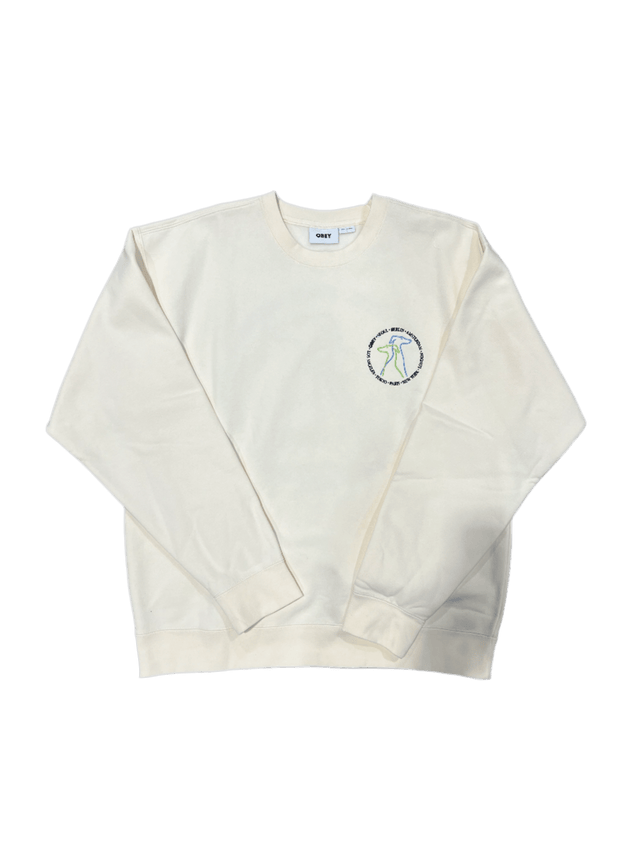 OBEY City Dogs Crew Unbleached Men's Crewnecks Obey 