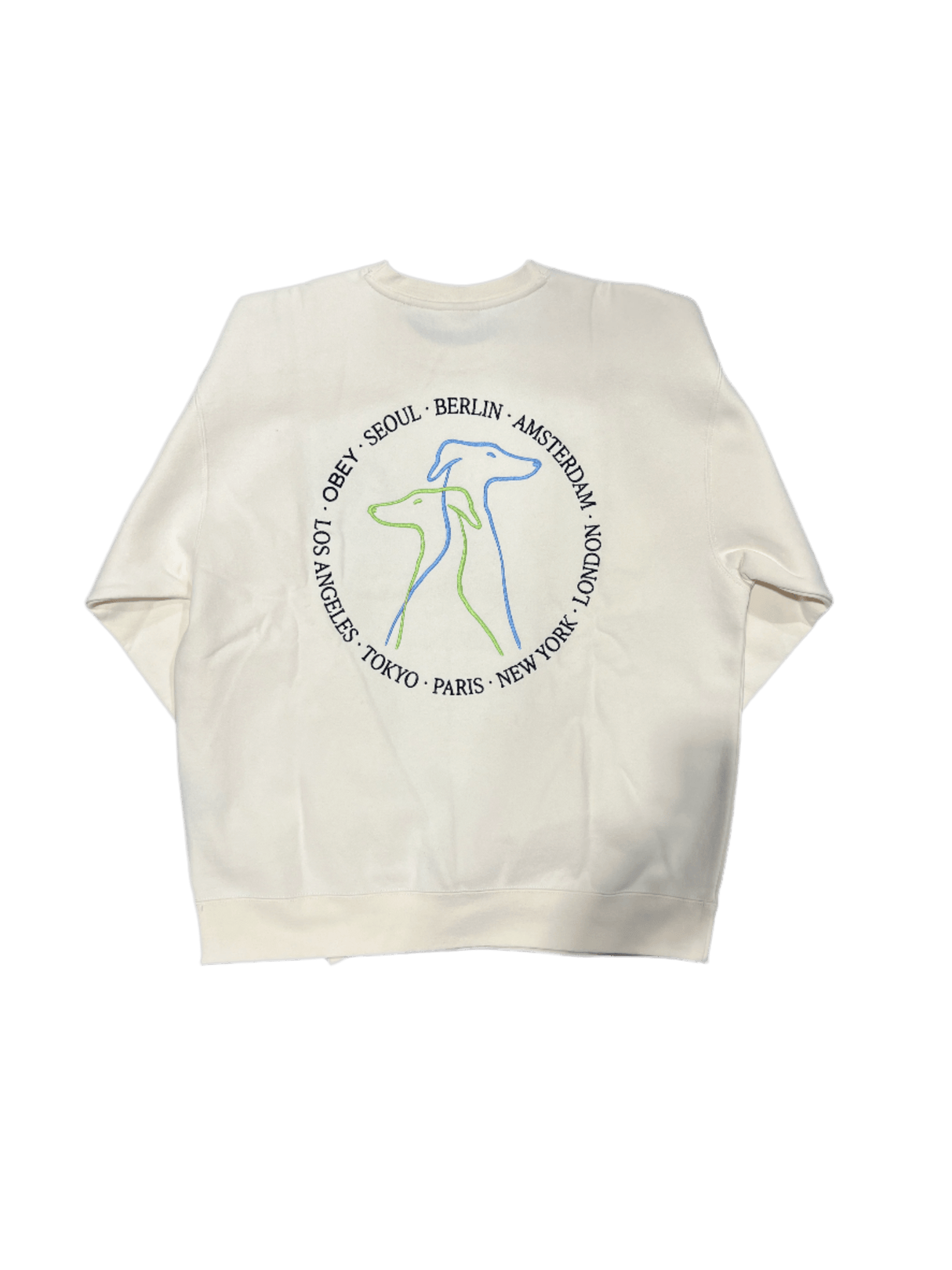 OBEY City Dogs Crew Unbleached Men's Crewnecks Obey 