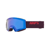 100% Norg Deep Cherry - HiPER Dark Red Mirror + HiPER Blue Flash Mirror Snow Goggle Snow Goggles 100% 