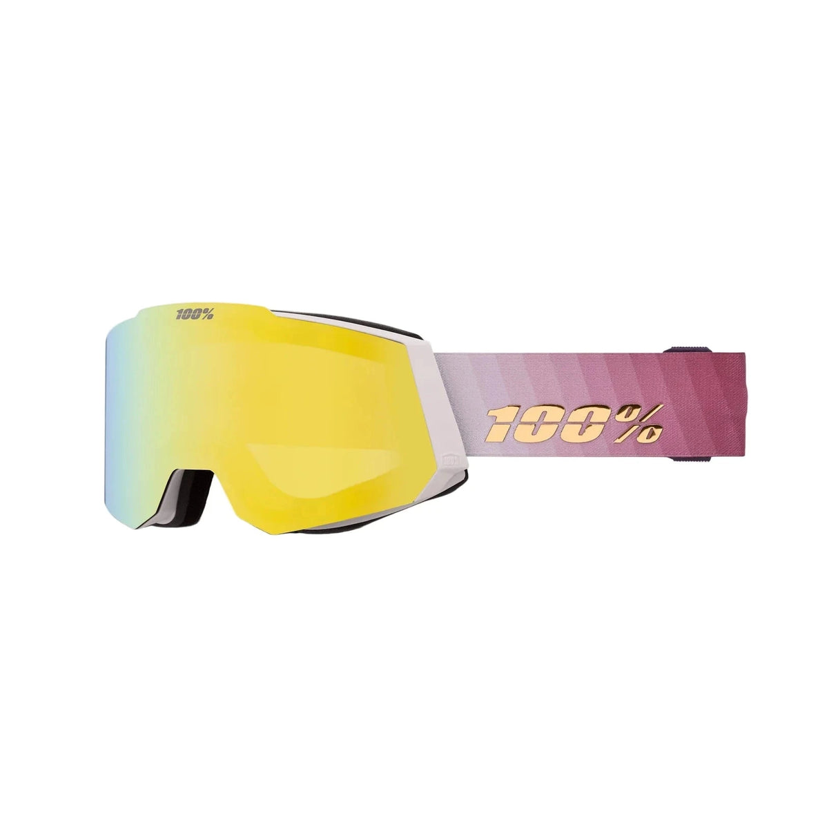 100% Snowcraft Turbine - HiPER Yellow Gold Mirror + HiPER Silver Flash Mirror Snow Goggle Snow Goggles 100% 