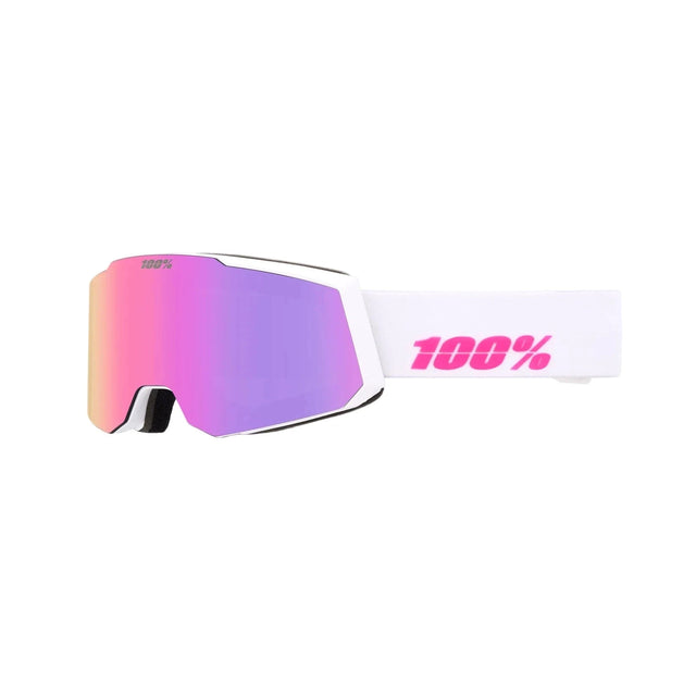 100% Snowcraft S Essential White/Pink - HiPER Purple Mirror + HiPER Turquoise Mirror Snow Goggle Snow Goggles 100% 