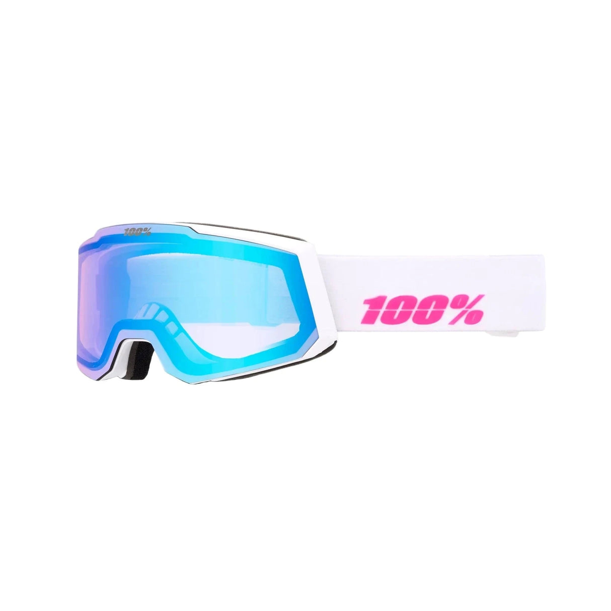 100% Snowcraft S Essential White/Pink - HiPER Purple Mirror + HiPER Turquoise Mirror Snow Goggle Snow Goggles 100% 
