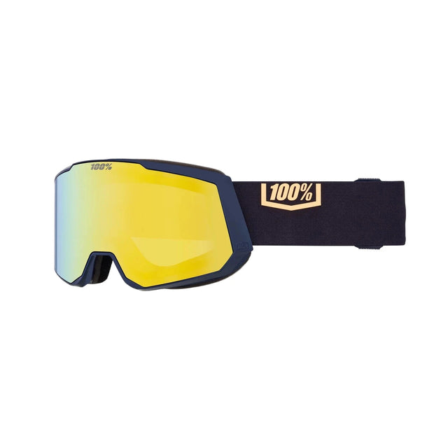 100% Snowcraft XL Night Show - HiPER Yellow Gold Mirror + HiPER Turquoise Mirror Snow Goggle Snow Goggles 100% 