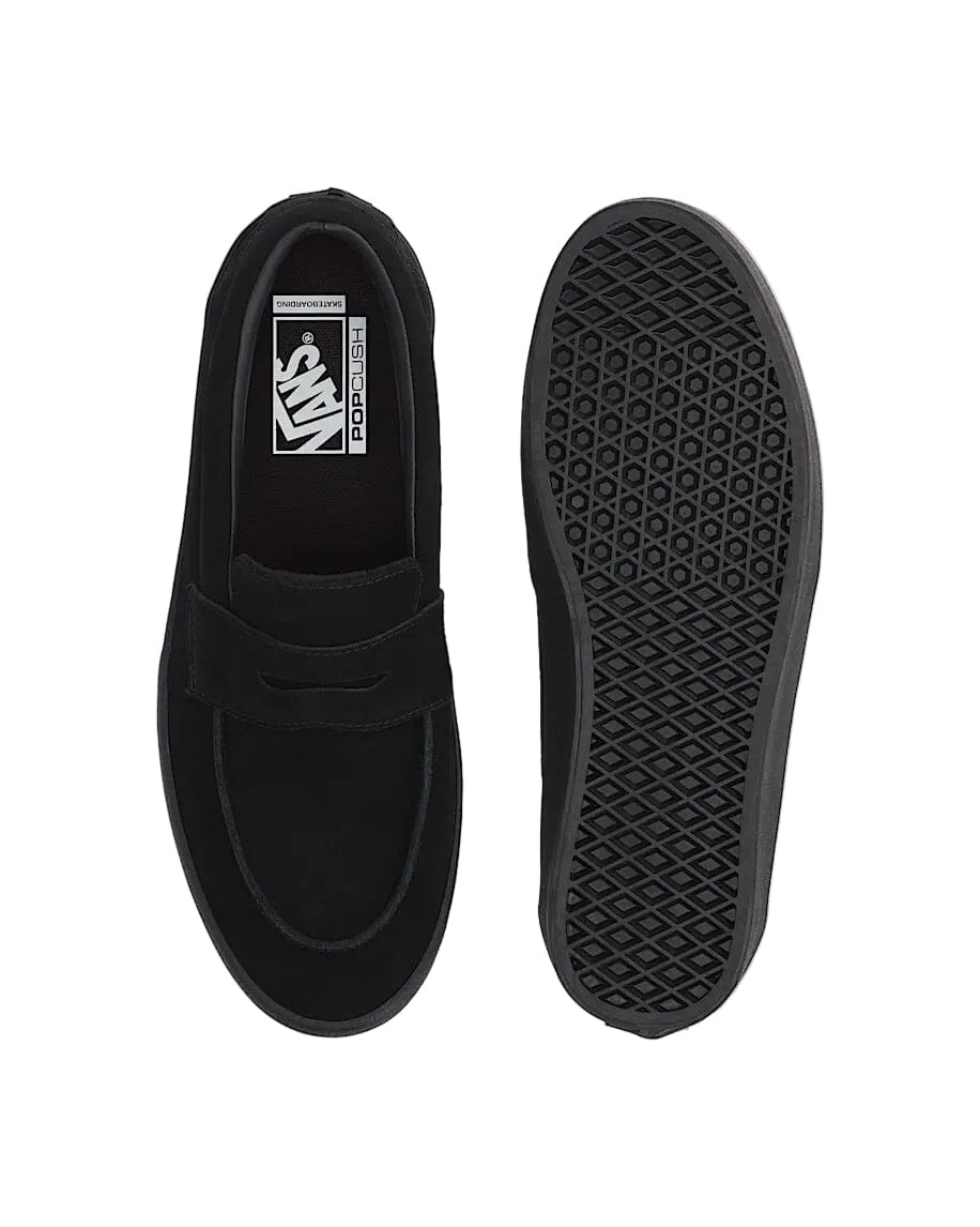 VANS Skate Loafer Shoes Suede Black/Black Men's Skate Shoes Vans 