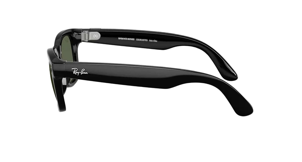 RAY-BAN Meta Wayfarer Shiny Black - G-15 Green (Gen 2) Sunglasses Sunglasses Ray-Ban 