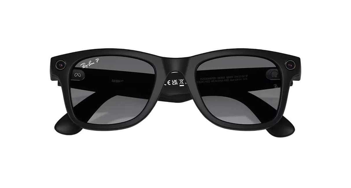 RAY-BAN Meta Wayfarer Matte Black - Graphite Polarized (Gen 2) Sunglasses Sunglasses Ray-Ban 