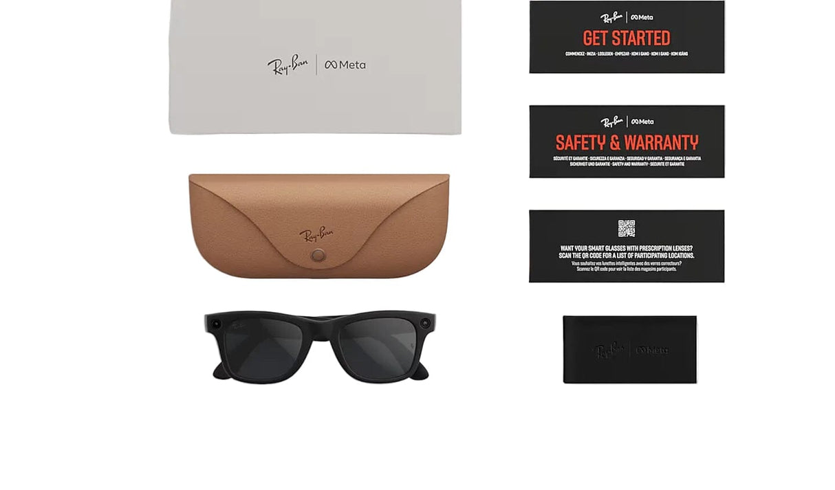 RAY-BAN Meta Wayfarer Matte Black - Graphite Polarized (Gen 2) Sunglasses Sunglasses Ray-Ban 