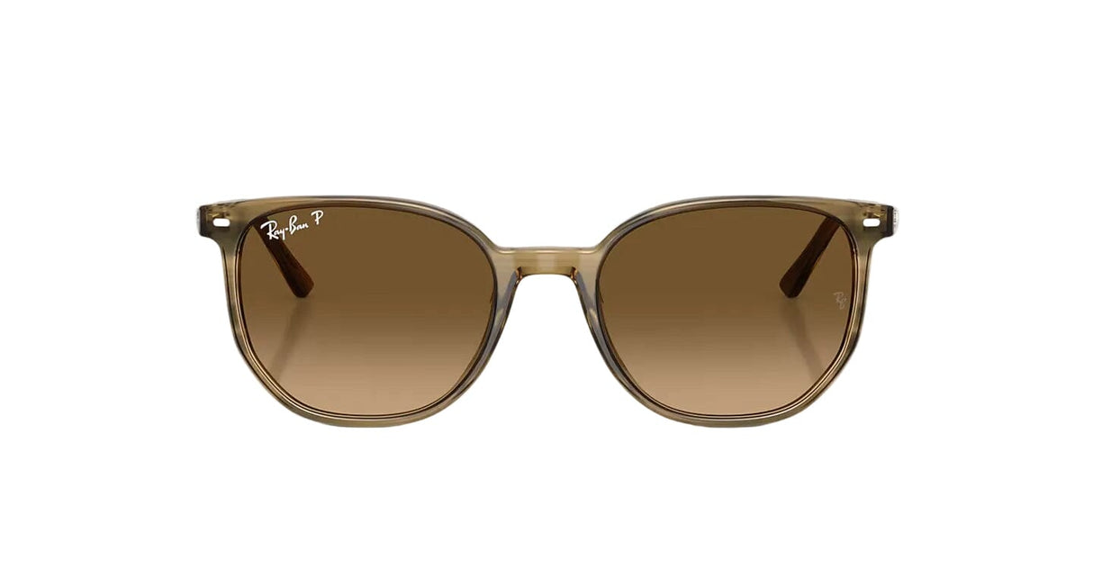 RAY-BAN Polished Striped Green - Brown Gradient Polarized Sunglasses Sunglasses Ray-Ban 