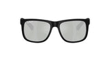 RAY-BAN Justin Classic Matte Rubber Black - Green Mirror Silver Polarized Sunglasses Sunglasses Ray-Ban 