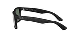 RAY-BAN Justin Classic Matte Rubber Black - Green Mirror Silver Polarized Sunglasses Sunglasses Ray-Ban 