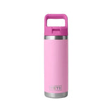 Yeti Rambler 532 ML Water Bottle With Colour-Blocked Straw Cap Power Pink/Wildflower Drinkware Yeti 